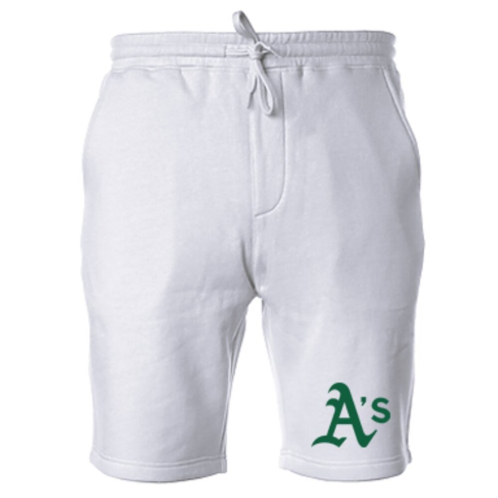 NEW Oakland Athletics A's Color Pop Fleece Sweat Shorts Pants WHITE